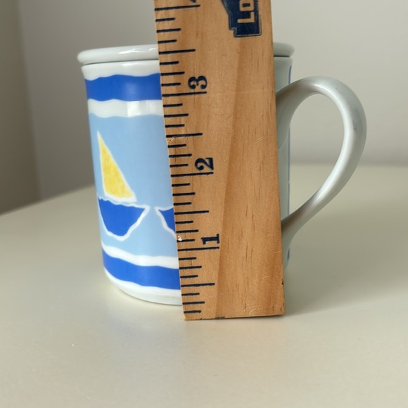 Hallmark Spring Fever Sailboat Mug with Lid Vintage Coastal Nautical Summer - Picture 11 of 12
